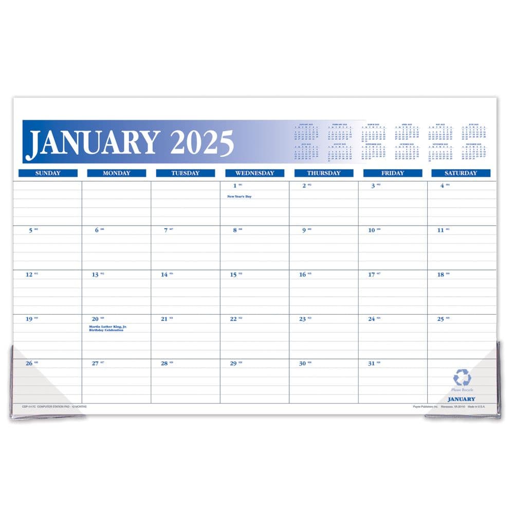 Workstation 2025 Desk Pad - Calendars.com