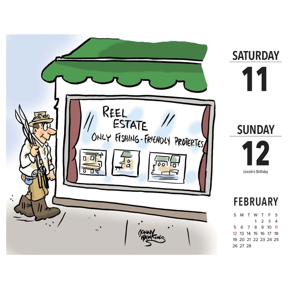 Fishing Cartoon A Day 2023 Desk Calendar Calendars