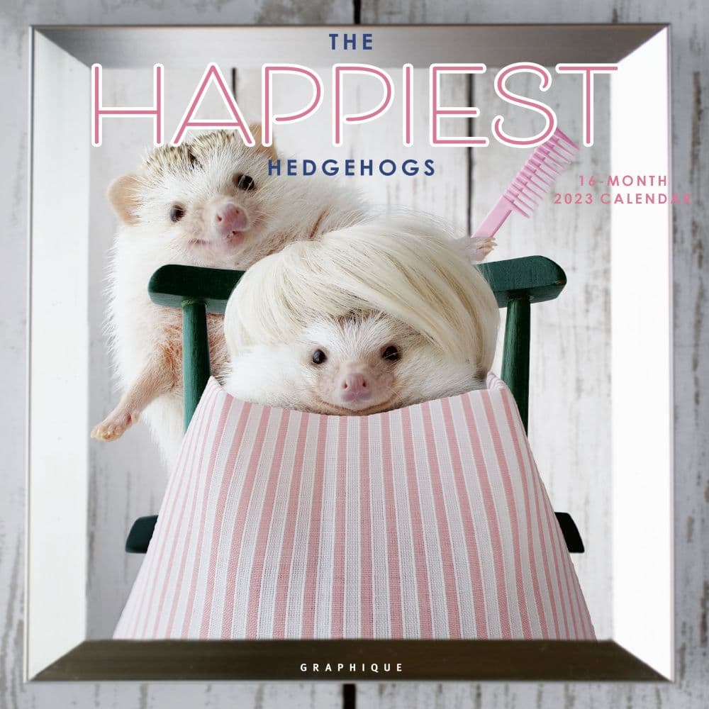 Graphique De France The Happiest Hedgehogs 2023 Wall Calendar