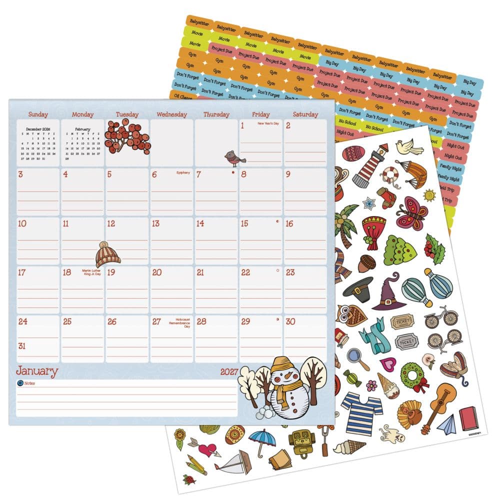 Family Design 2027 Magnetic Desk Calendar Eighth Alternate Image