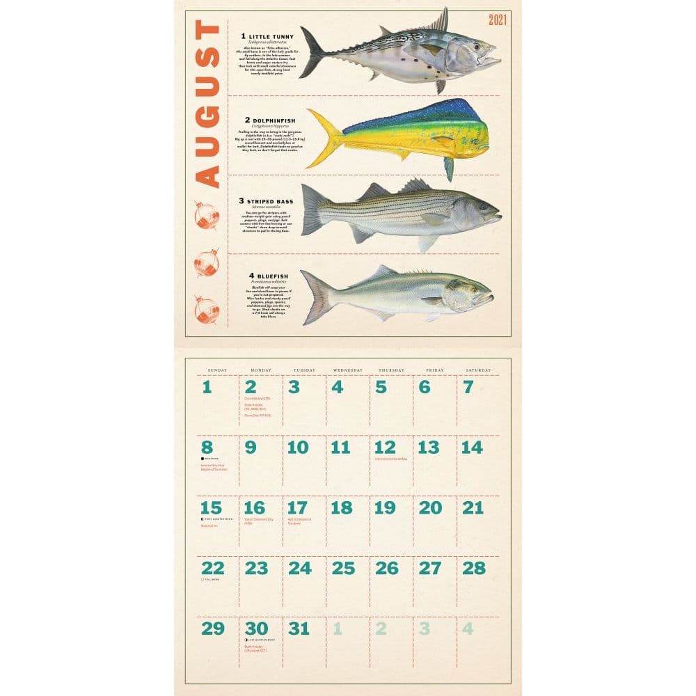 In Fisherman Calendar 2023 Fishing Illustrations Wall Calendar - Calendars.com