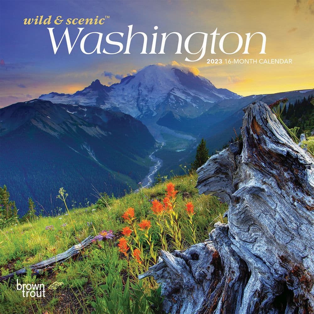 BrownTrout Washington Wild and Scenic 2023 Mini Wall Calendar