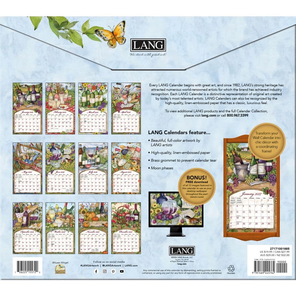 Wine Country Special Edition 2027 Wall Calendar First Alternate Image