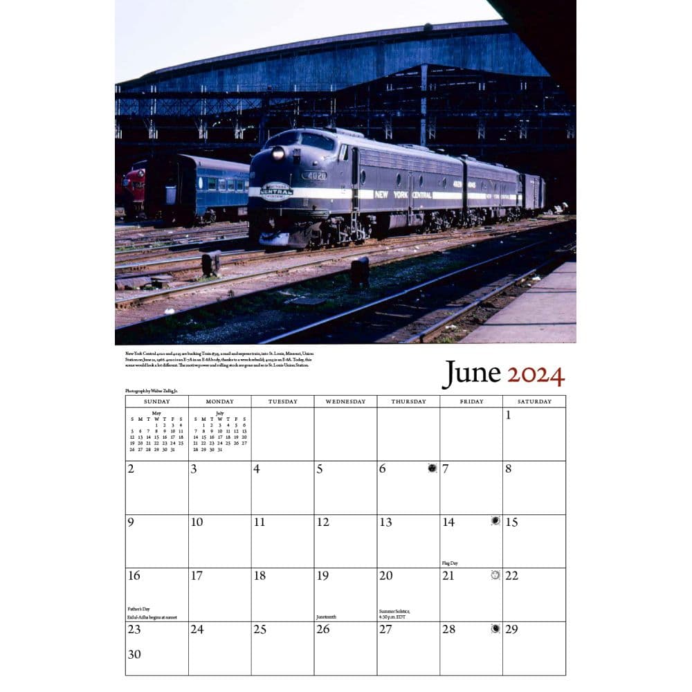 Trains New York Central Railroad 2024 Wall Calendar