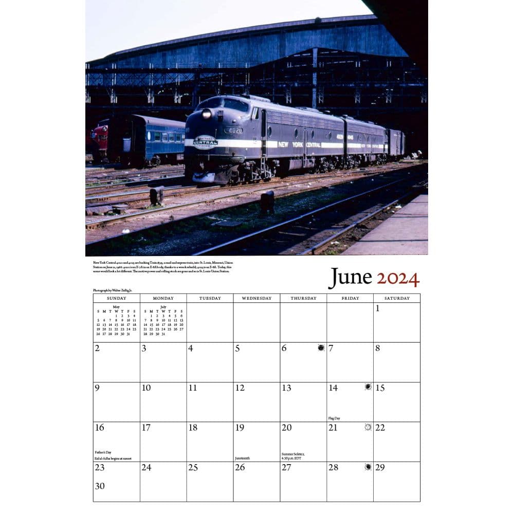 Trains New York Central Railroad 2024 Wall Calendar Alternate Image 2