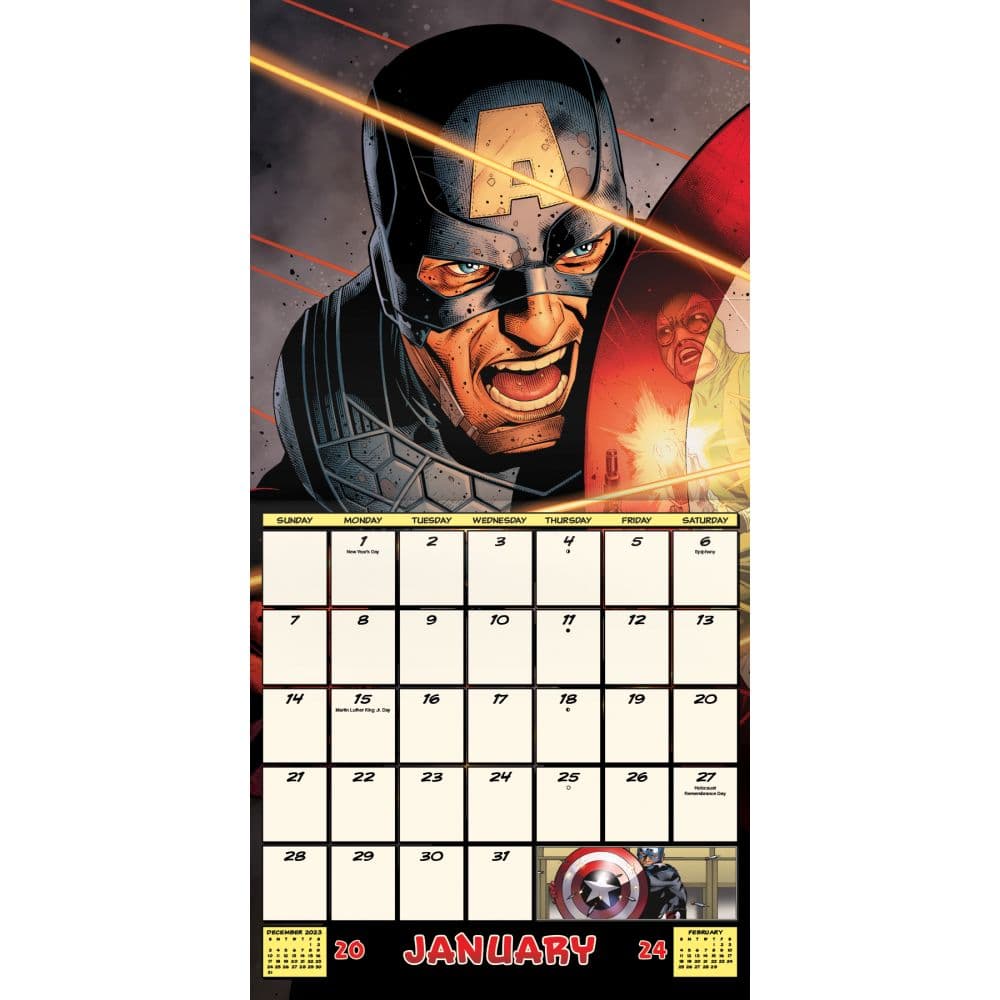 Marvel Avengers 2024 Wall Calendar Alternate Image 3