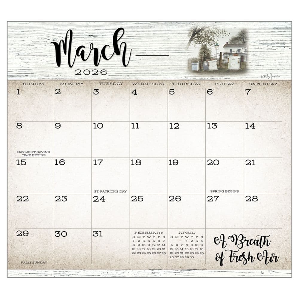 Farmhouse by Billy Jacobs 2026 Magnetic Calendar Main Image