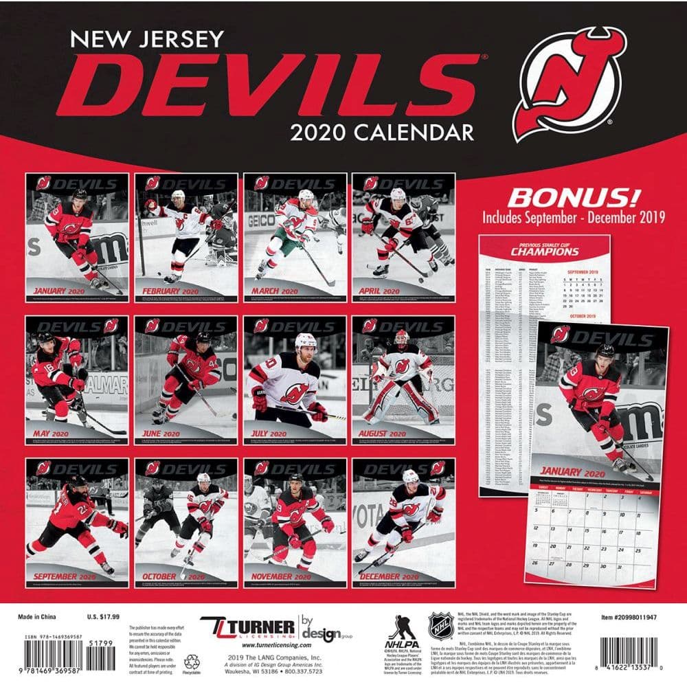 New Jersey Devils Wall Calendar 