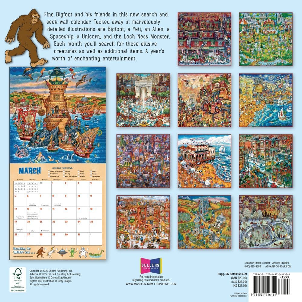 Searching For Bigfoot 2023 Wall Calendar Calendars