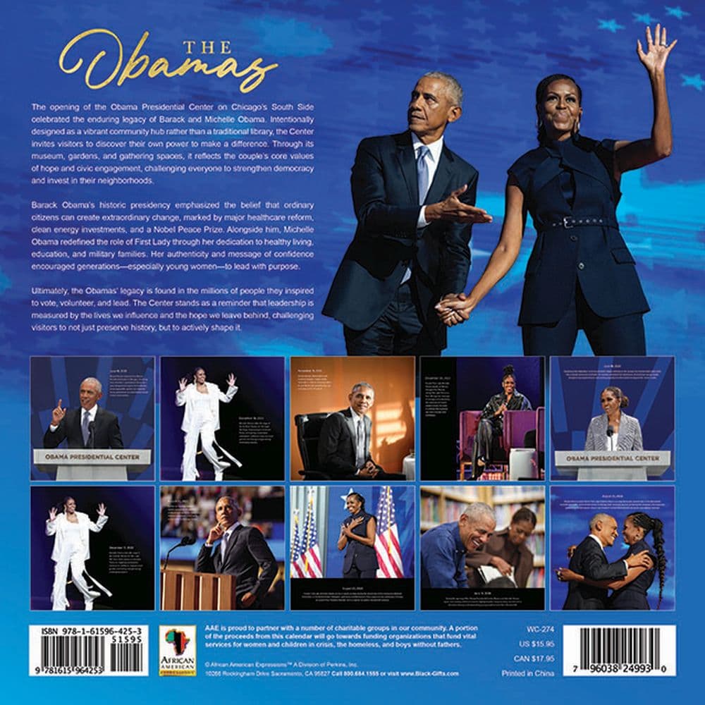 Obamas 2027 Wall Calendar First Alternate Image