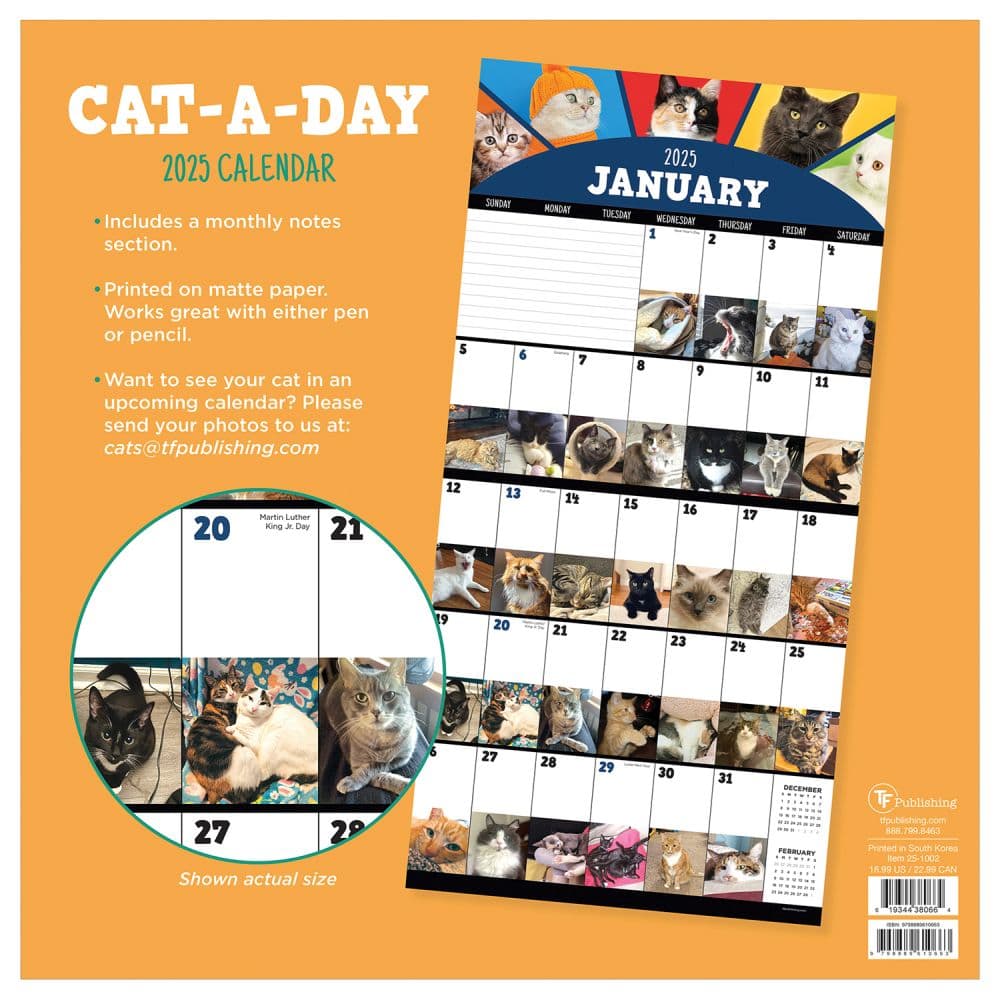 Cat A Day 2025 Wall Calendar First Alternate Image width=&quot;1000&quot; height=&quot;1000&quot;