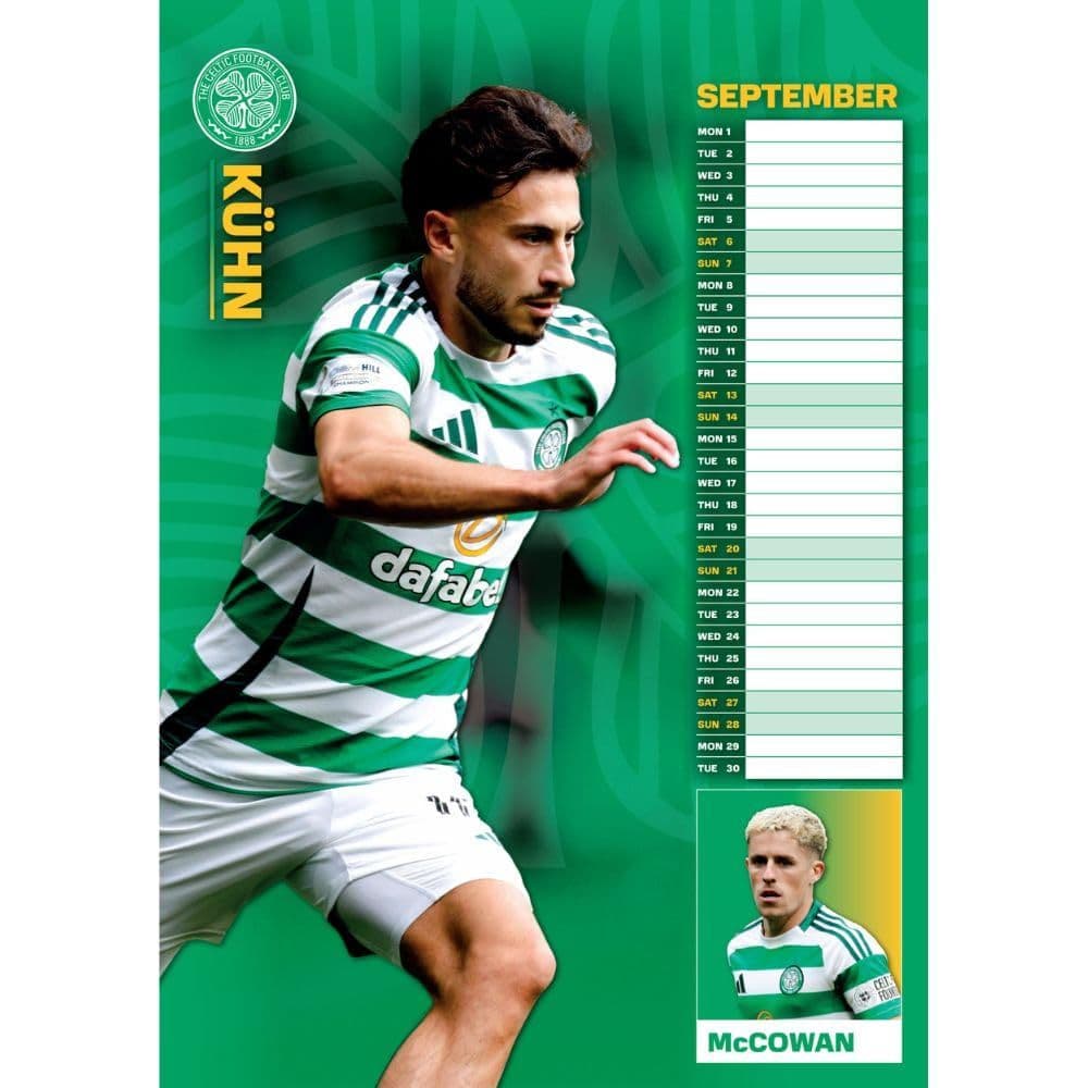 Celtic FC Poster 2025 Wall Calendar Fourth Alternate Image