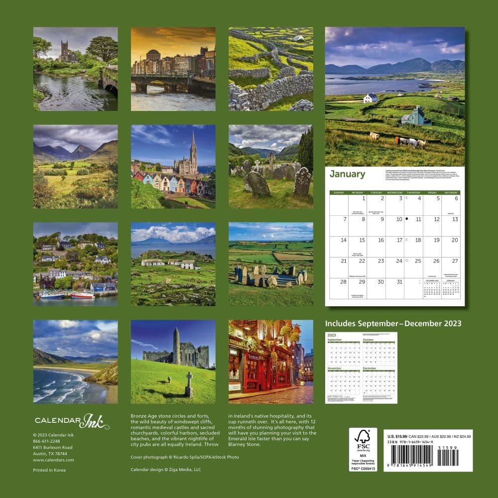 Ireland 2024 Wall Calendar