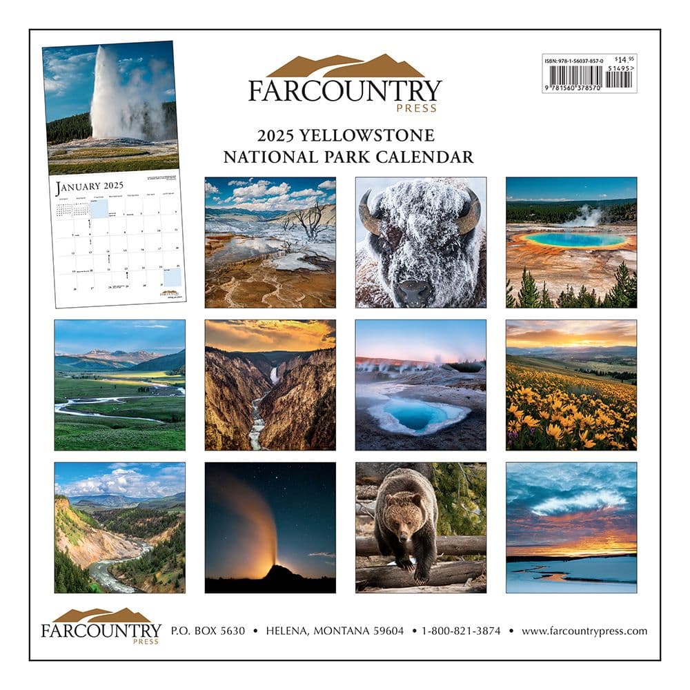 Yellowstone 2025 Wall Calendar_First Alternate Image