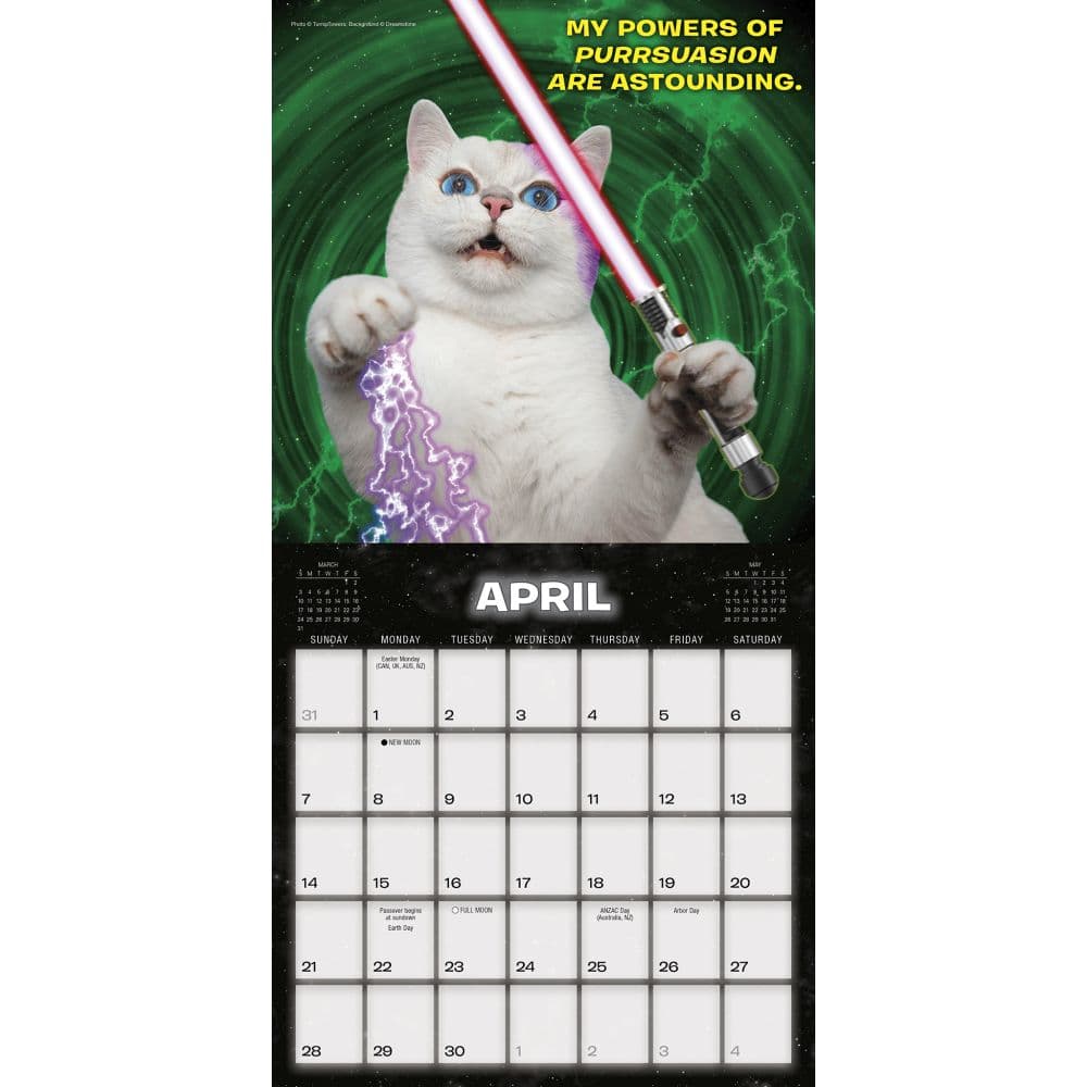 Cat Wars 2024 Mini Wall Calendar Alternate Image 3