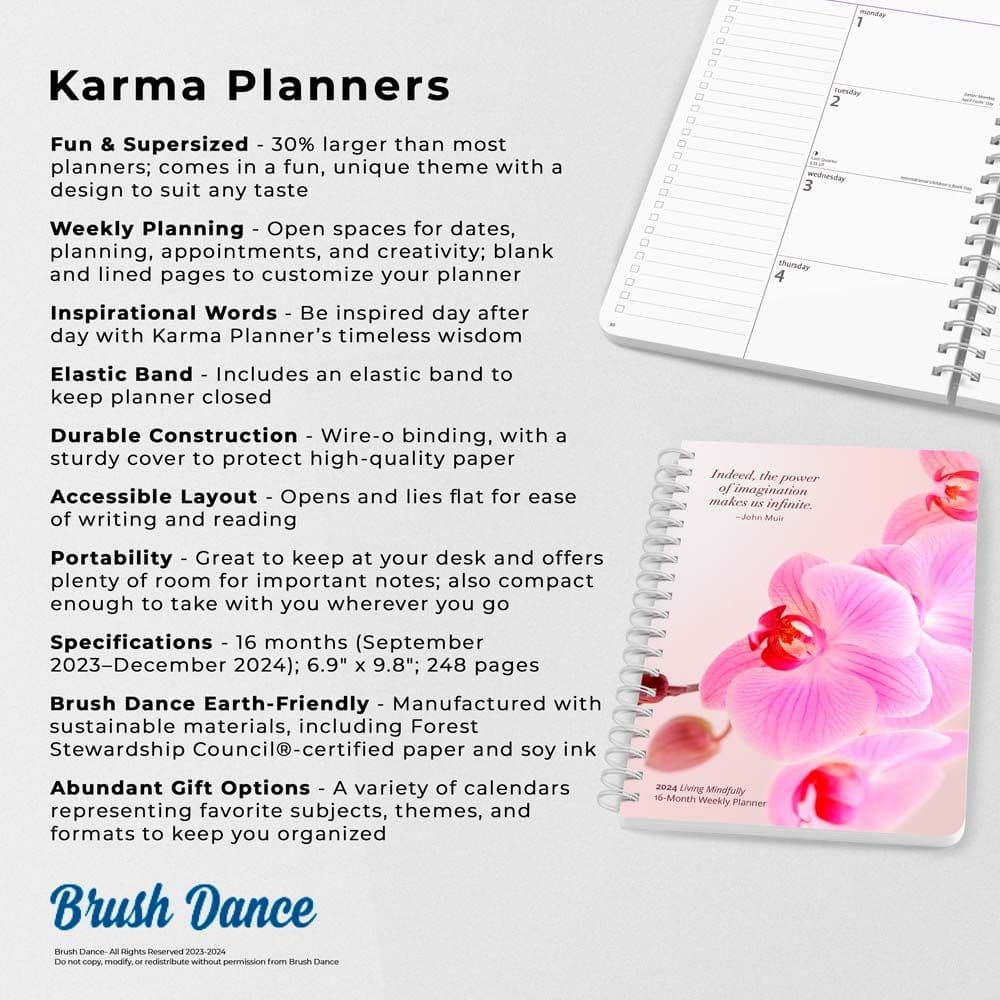 Mindful Living Karma 2024 Planner Fourth Alternate Image width=&quot;1000&quot; height=&quot;1000&quot;