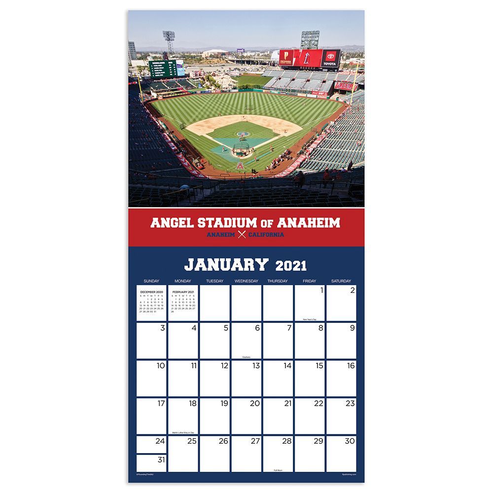 Baseball Stadium Photography 2021 Ballparks 12x12 Wall Calendar 