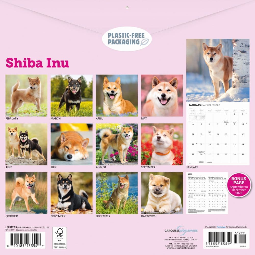 Shiba Inu 2026 Wall Calendar First Alternate Image