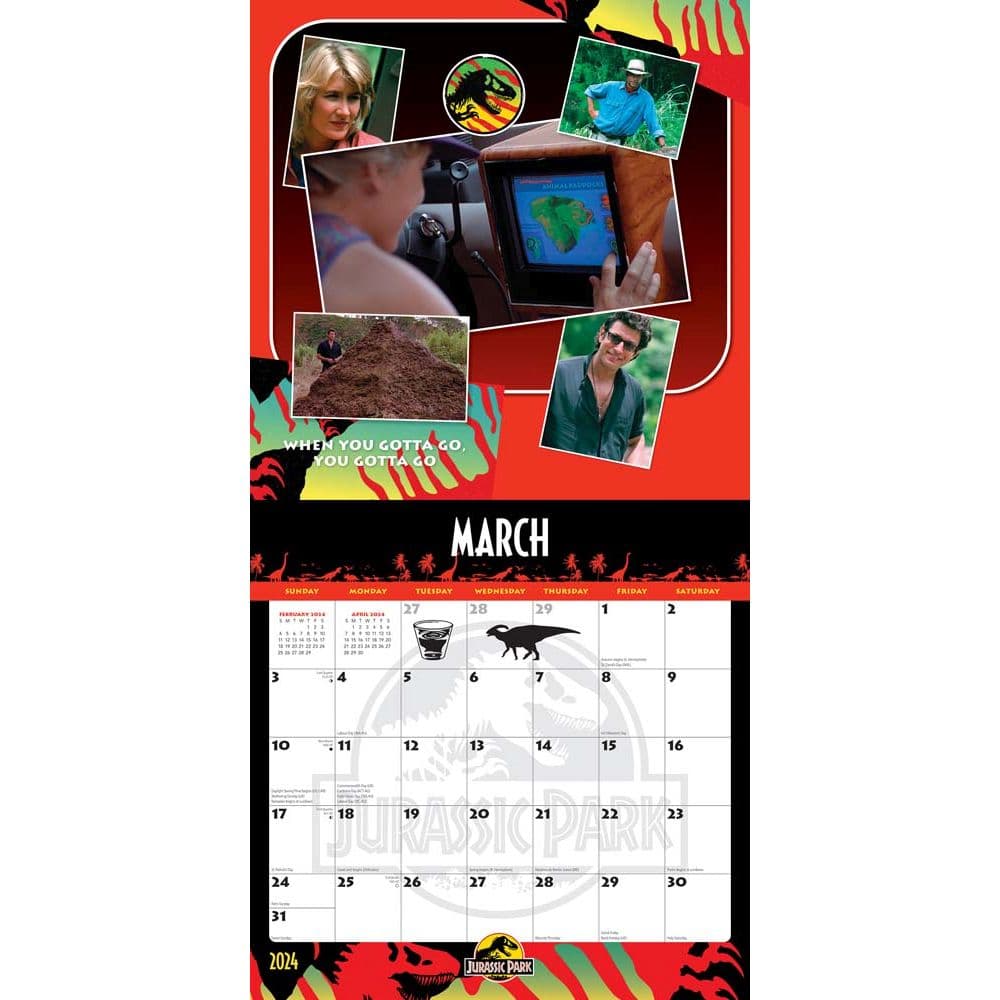 Jurassic Park 2024 Wall Calendar Second Alternate Image width=&quot;1000&quot; height=&quot;1000&quot;