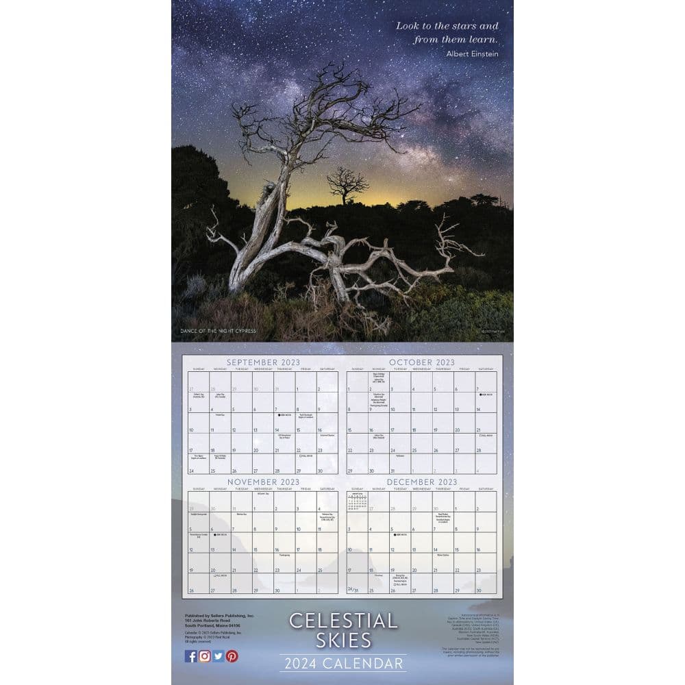 Celestial Skies 2024 Wall Calendar