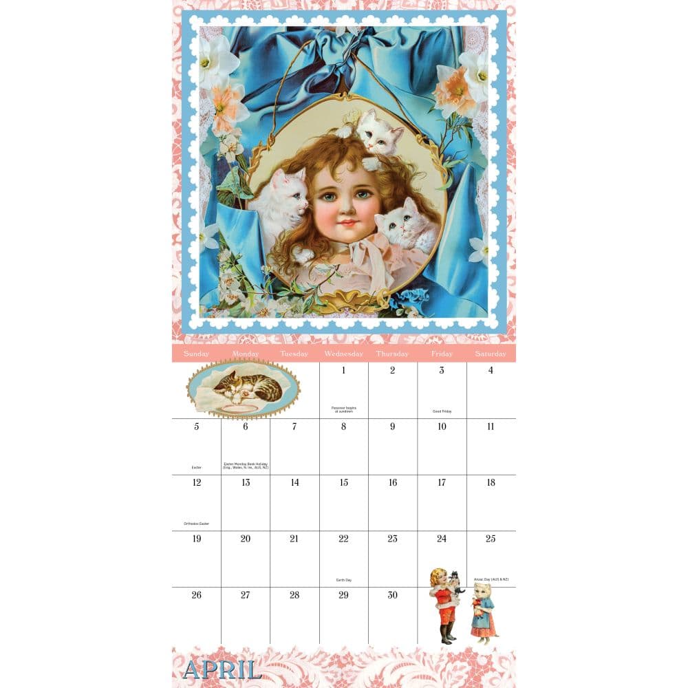 Victoriana Cats 2026 Mini Wall Calendar Second Alternate Image