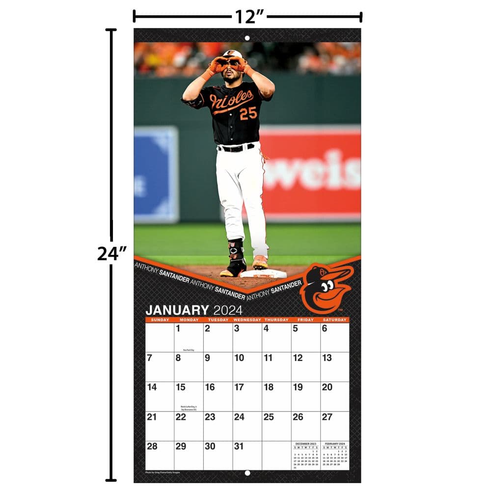 Baltimore Orioles 2024 Wall Calendar