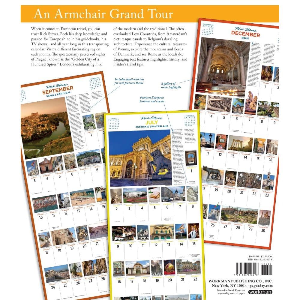 Europe Rick Steves 2023 Wall Calendar - Calendars.com