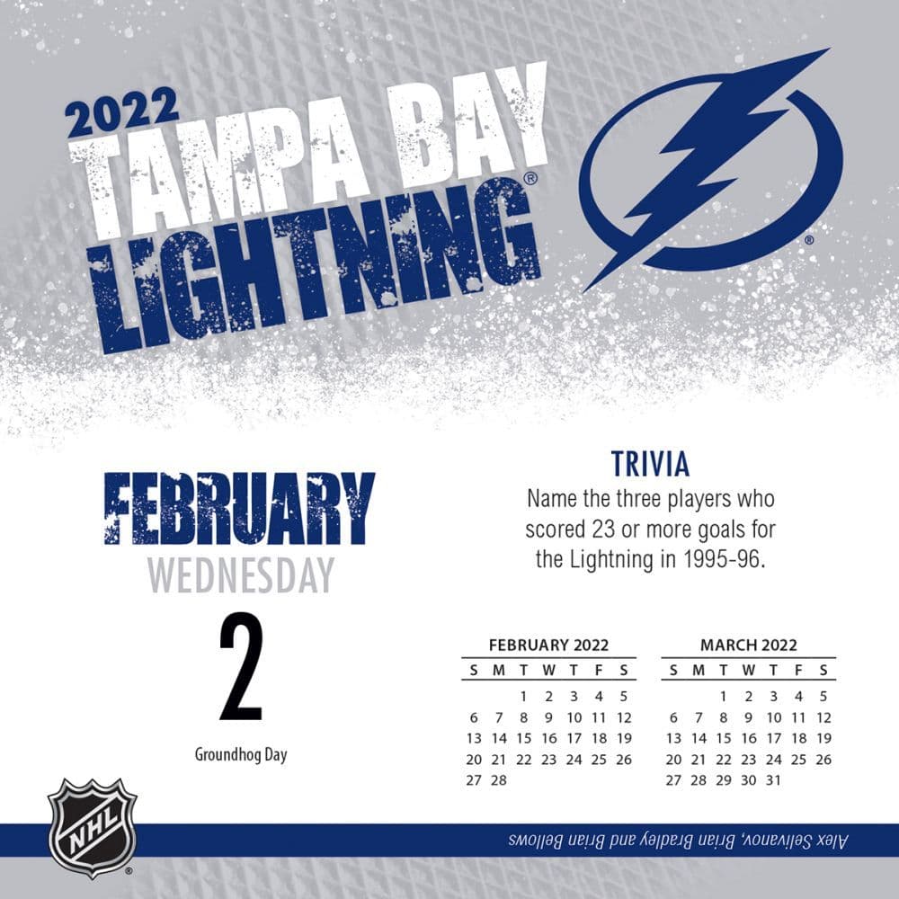 Nhl Tampa Bay Lightning 2022 Desk Calendar - Calendars.com