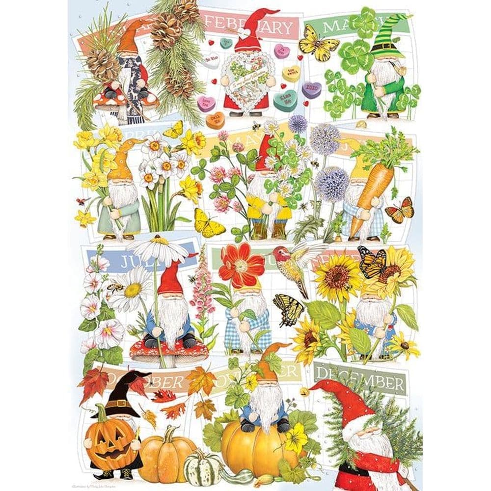 Happy Gnome Life 1000 Piece Puzzle image only