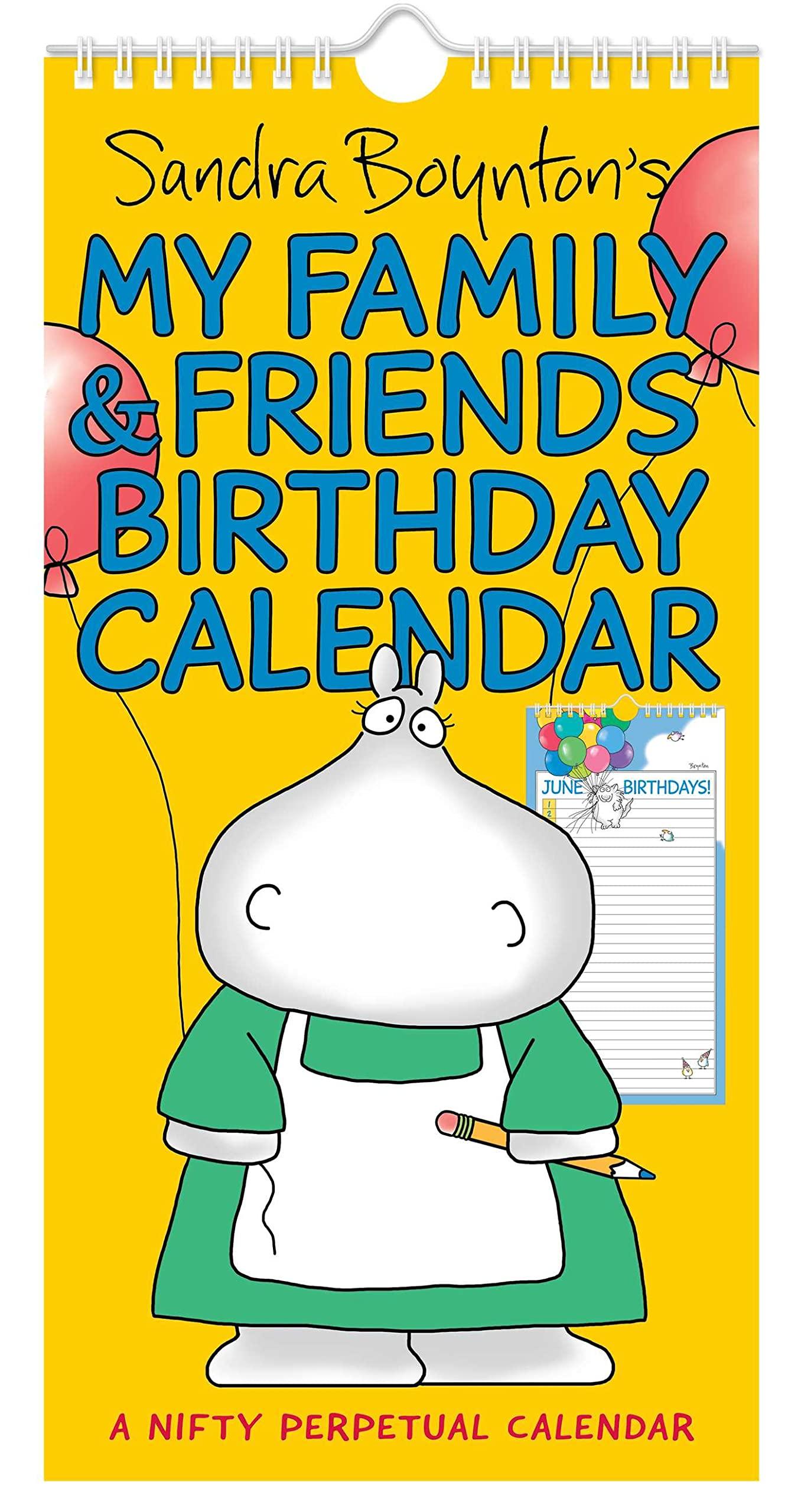 Andrews McMeel Publishing Family Friends Birthday Perpetual 2023 Wall Calendar