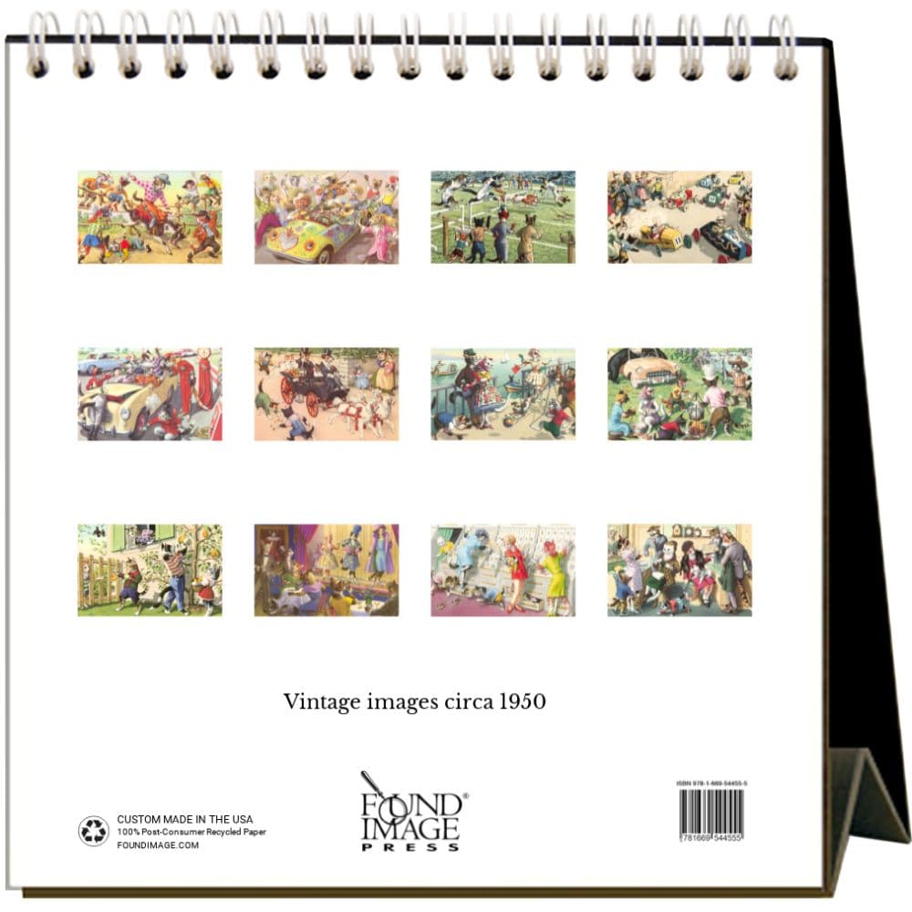 Crazy Cats 2025 Easel Desk Calendar
