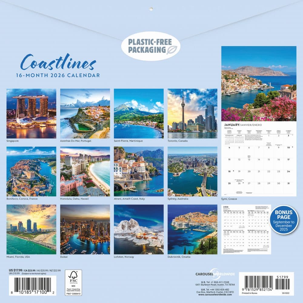 Coastlines 2026 Wall Calendar First Alternate Image