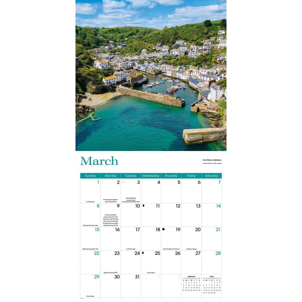England 2026 Wall Calendar Second Alternate Image