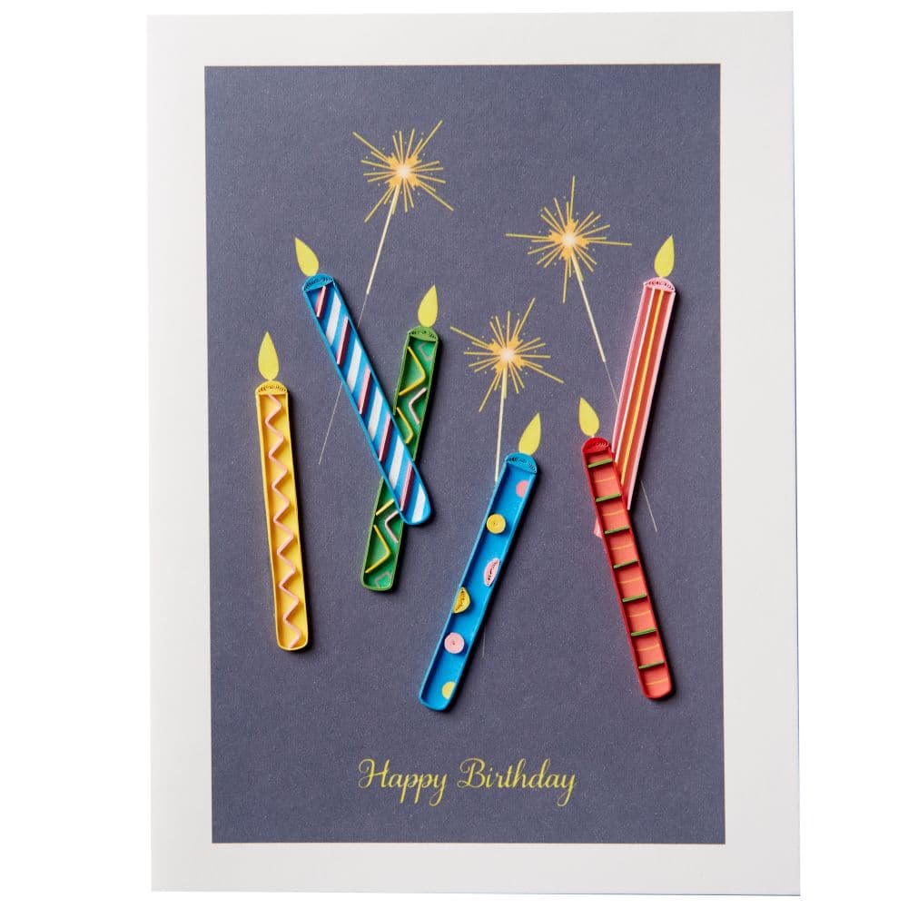 Candles Quilling Birthday Card First Alternate Image width="1000" height="1000"