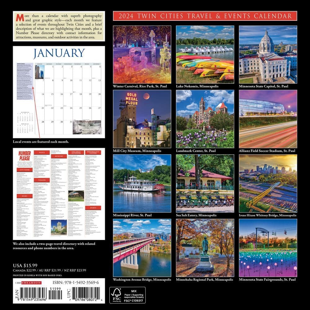 Twin Cities Events 2025 Wall Calendar