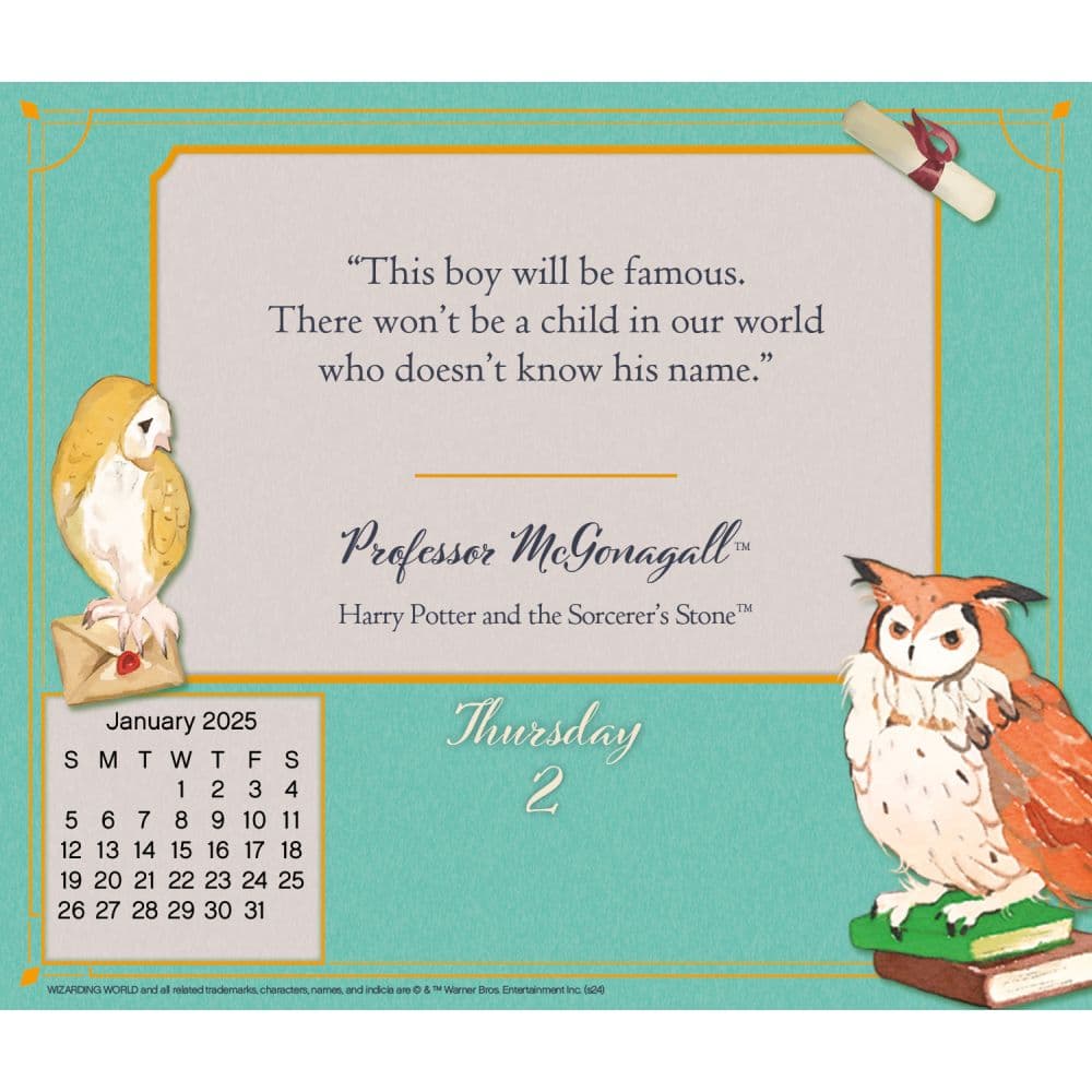 Harry Potter 2025 Desk Calendar Third Alternate Image width=&quot;1000&quot; height=&quot;1000&quot;