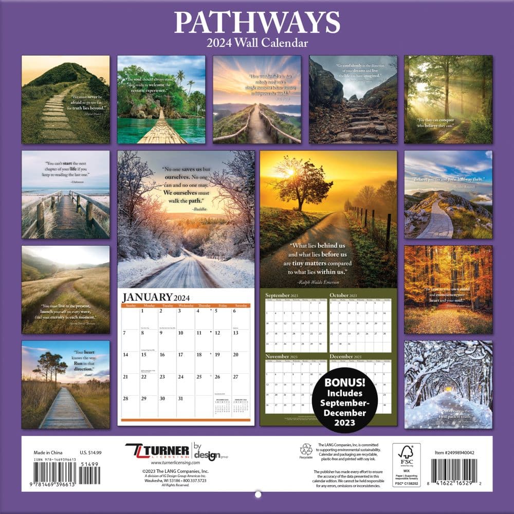 Pathways 2024 Wall Calendar