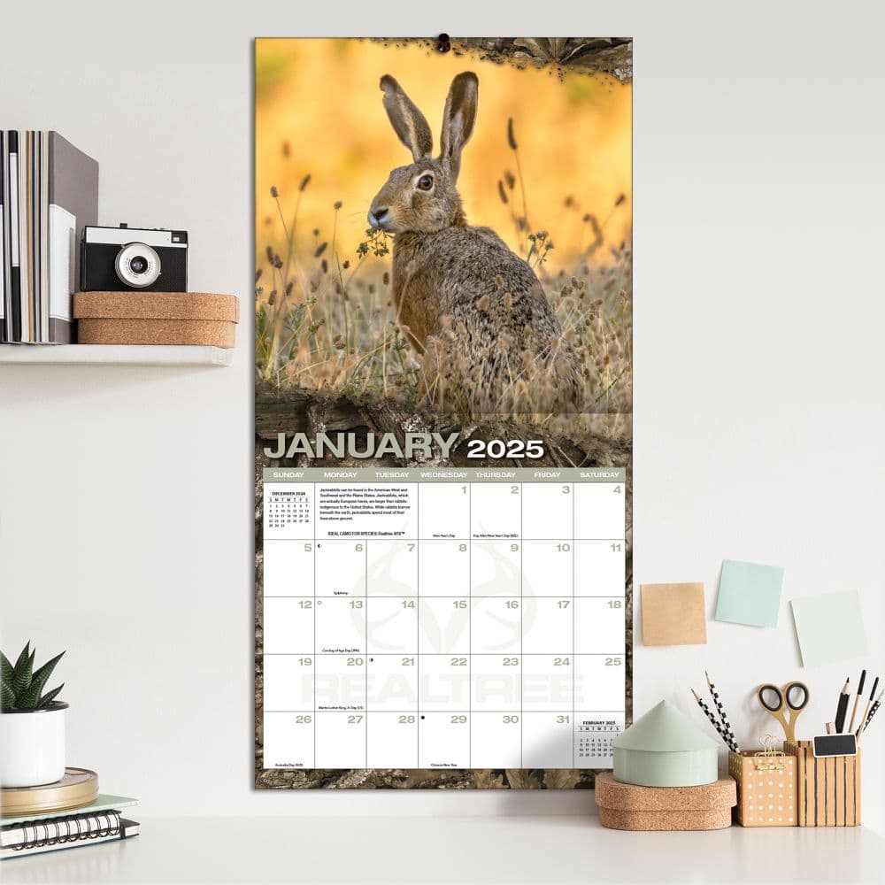 Realtree Hidden Hunter 2025 Wall Calendar Fourth Alternate