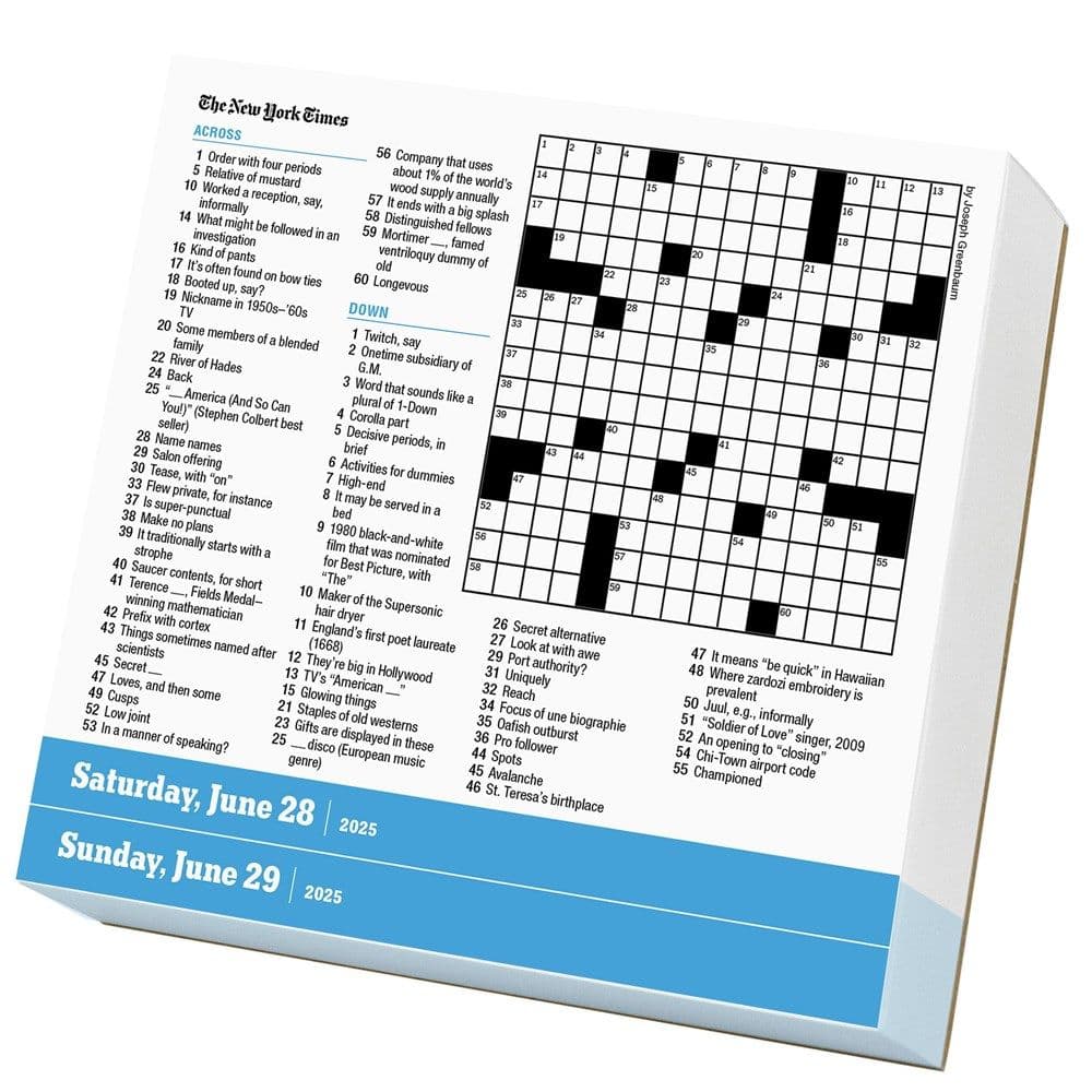 New York Times Daily Crosswords 2025 Desk Calendar Third Alternate Image width=&quot;1000&quot; height=&quot;1000&quot;