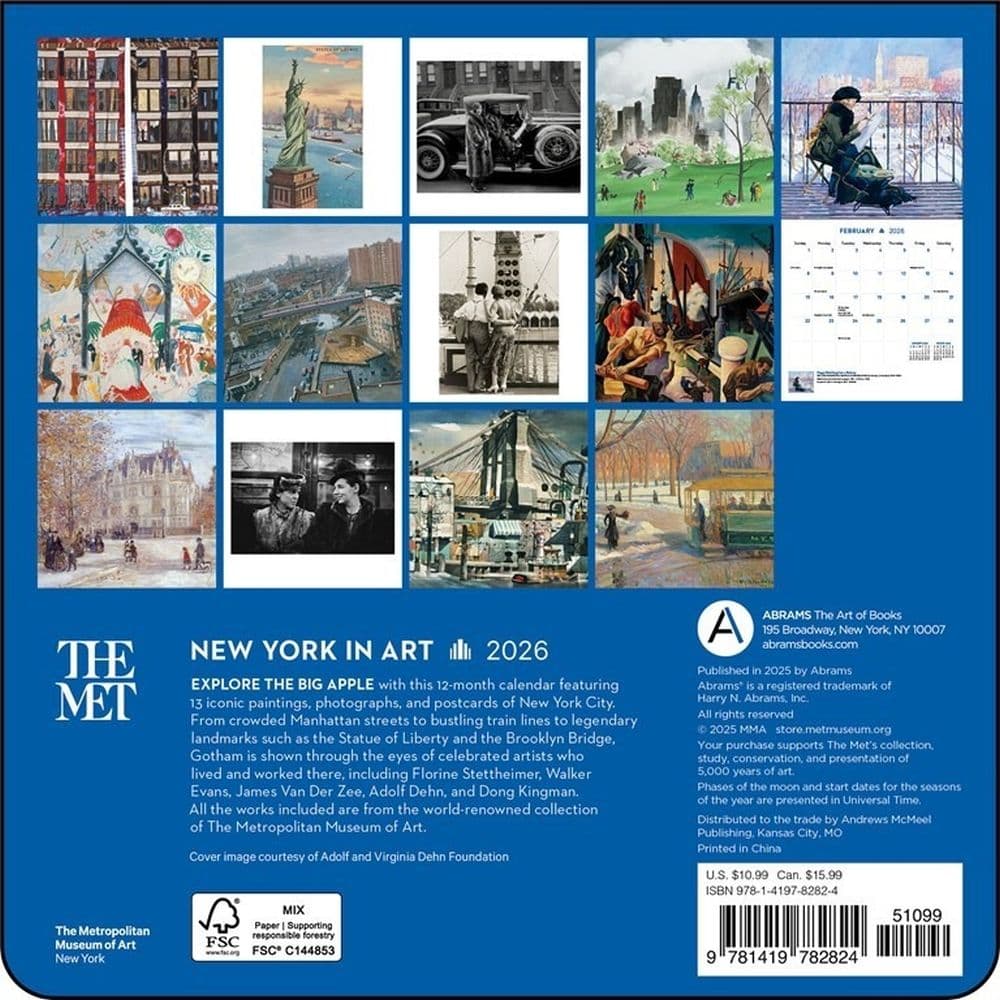 New York in Photos Metropolitan Museum of Art 2026 Mini Wall Calendar First Alternate Image