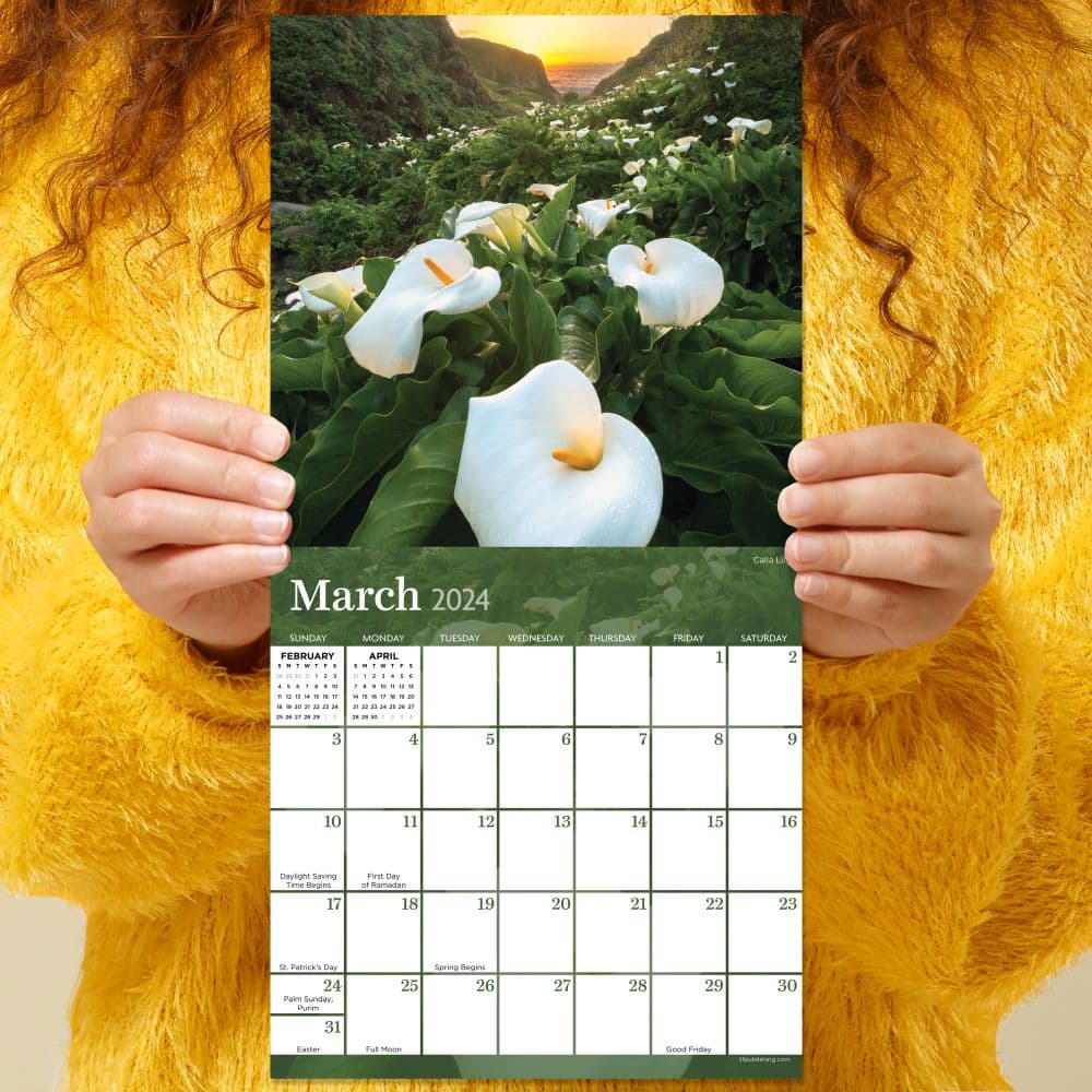 Flowers 2024 Mini Wall Calendar Fourth Alternate Image width="1000" height="1000"