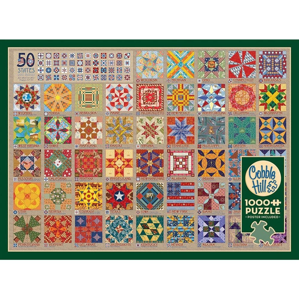 50 States Quilt Blocks 1000 Piece puzzle First Alternate Image width="1000" height="1000"