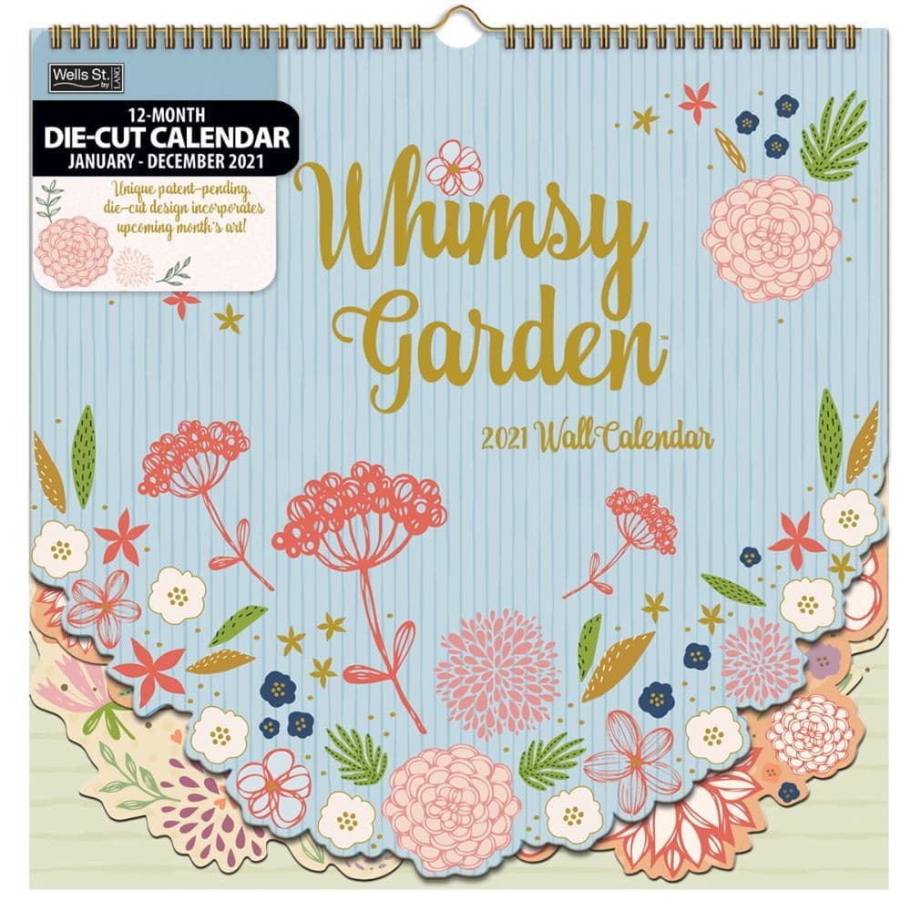 Whimsy Garden Diecut Wall Calendar