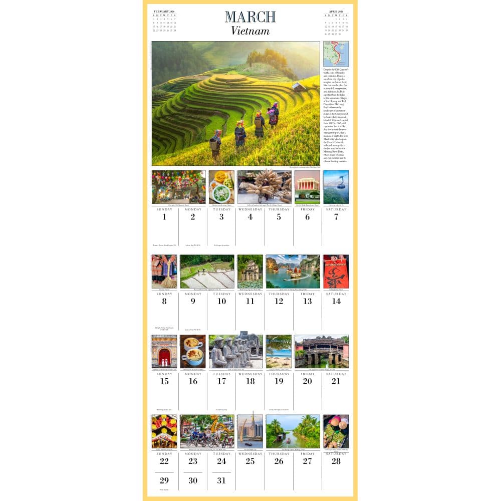 1000 Places To See 2026 Wall Calendar Second Alternate Image
