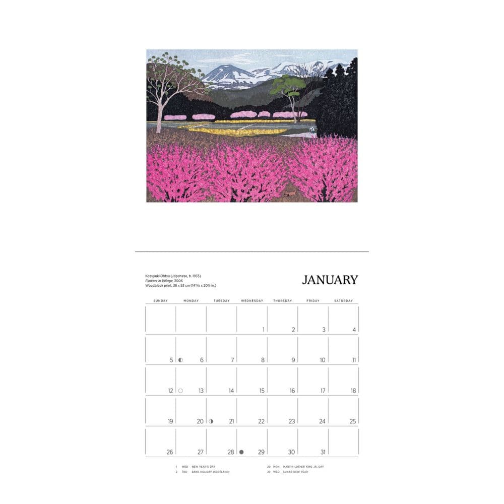 Serenity Ohtsu 2025 Mini Wall Calendar Alt2