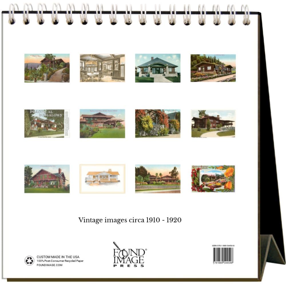 Craftsman Bungalows 2025 Easel Desk Calendar