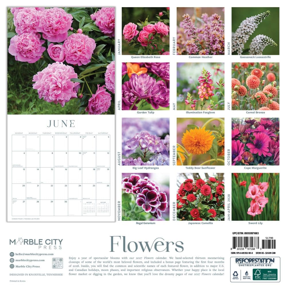 Flowers 2027 Wall Calendar First Alternate Image
