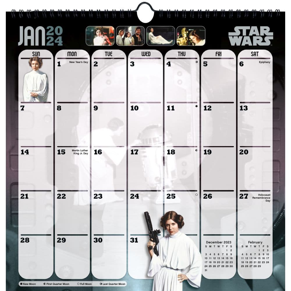 Star Wars Spiral 2024 Wall Calendar