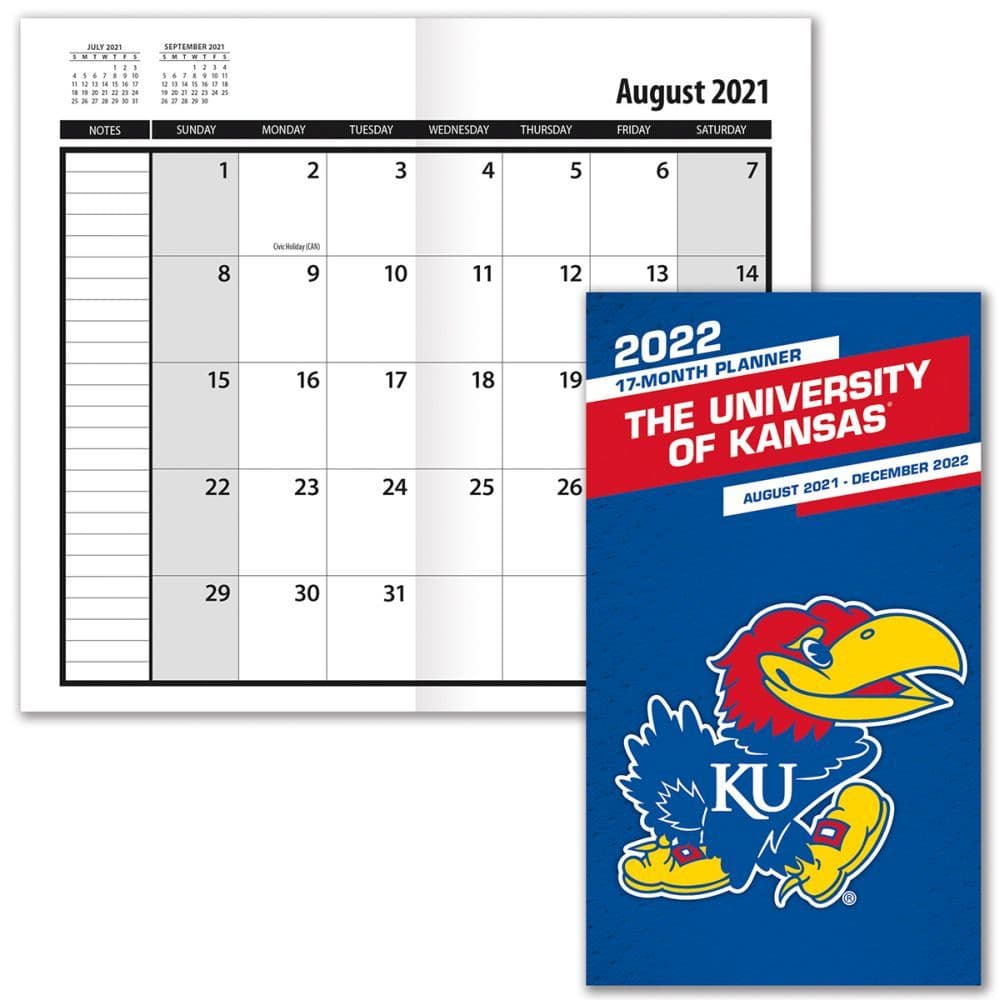 Kansas Jayhawks 2022 17-Month Pocket Planner