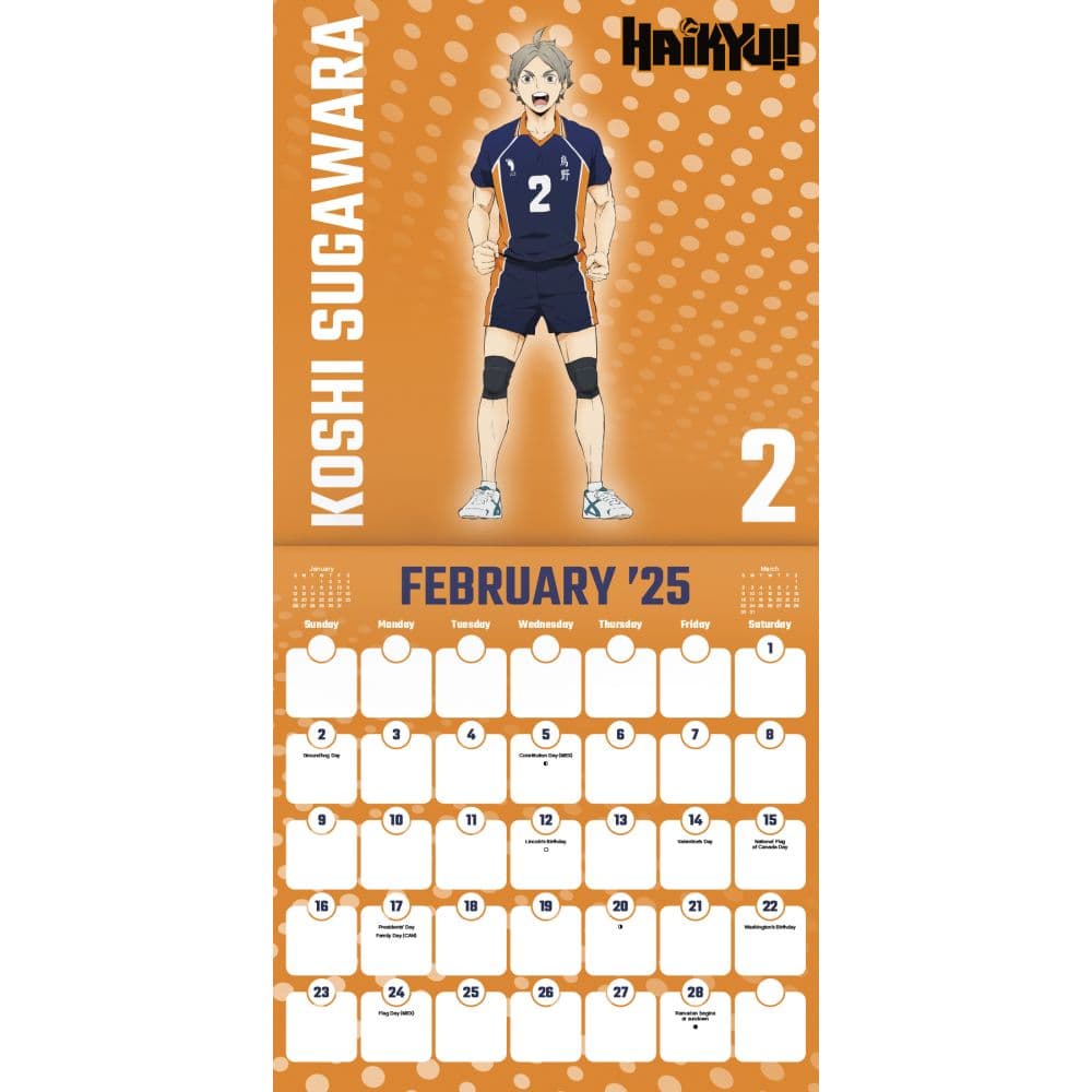 Haikyu 2025 Wall Calendar Alt3